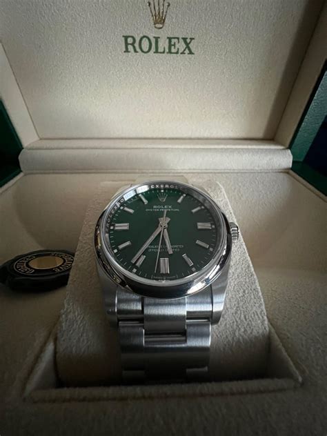 rolex oyster 36mm green|rolex op 36 retail price.